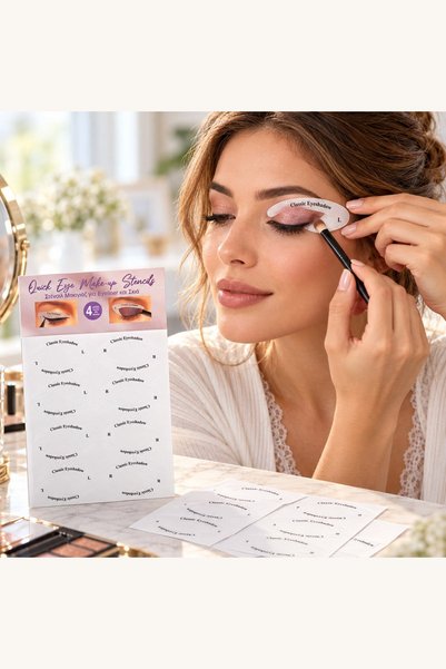 Comerivo Set Sabloane Autoadezive pentru Eyeliner si Fard - 6 Modele Eyeliner...