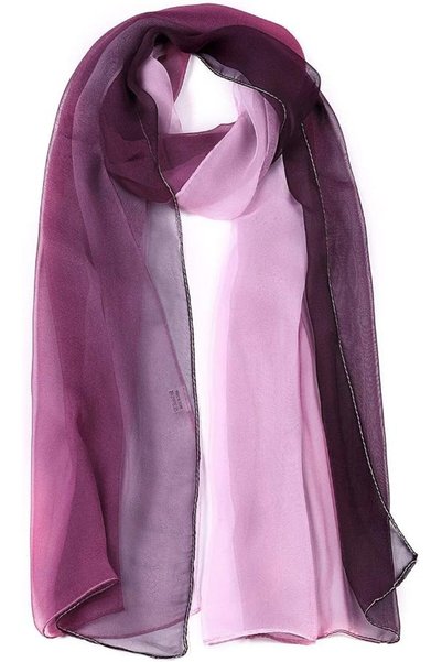 uxcell Long Chiffon Light Wedding Scarf Silky Gradient Color Party Shawl Spri...