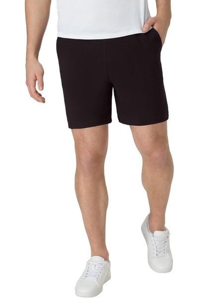 HANES شورتات قطنية أصلية للرجال مع جيوب، شورتات رياضية من الجيرسيه، شورتات بط...