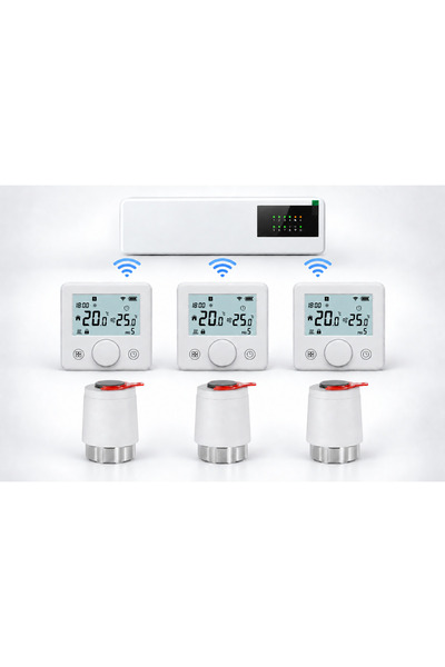 OCVITEH Sistem wireless pentru incalzire in pardoseala 3 zone, OVT-SS03 contr...