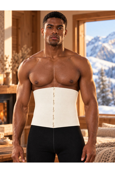 gd goldoremi Men's Wool Waist Corset Heat Retaining Flexible Waist Corset