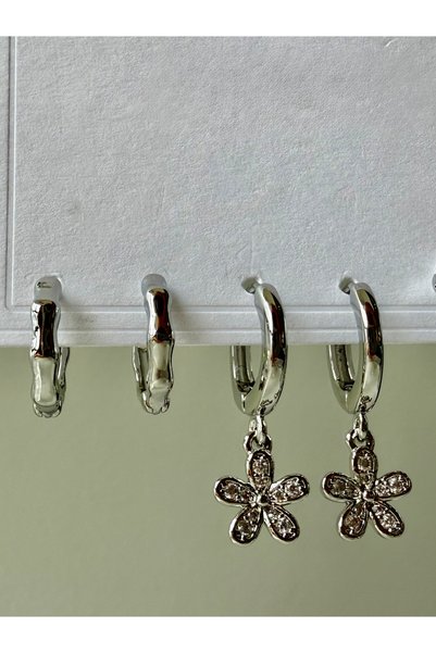 Merishe Jewerly طقم أقراط فضية من باباتيا