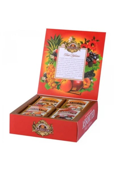 Basilur Infuzii de fructe, amestec de ceai asortat, 40 plicuri