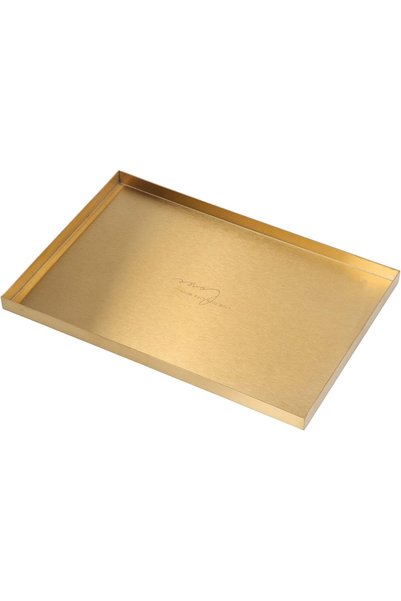 Generic صواني ذهبية مستطيلة الشكل، من الفولاذ المقاوم للصدأ مقاس 11.9×8.0×0.6...