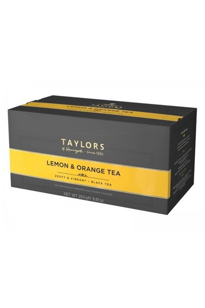 Taylors of Harrogate Ceai negru cu lămâie și portocală, 100 plicuri