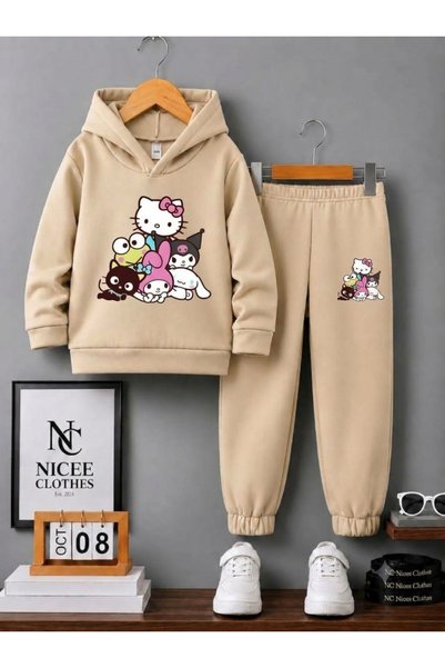 NC Nicee Clothes Παιδικό Σετ Φόρμας Unisex (Εκτύπωση Hello Kitty Χειμερινή)
