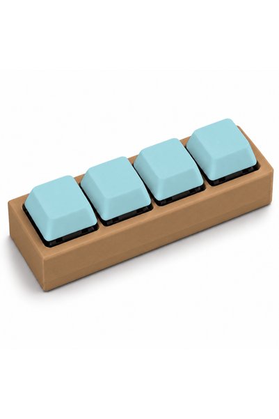 3DONE MODELS Clicker antistres cu 4 taste, printat 3D, baza caramel mat, tast...