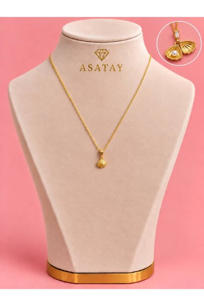 ASATAY 925 Ayar Gümüş Saklı İnci Denizden Gelen Işıltı Açılır İstiridye Tasar...