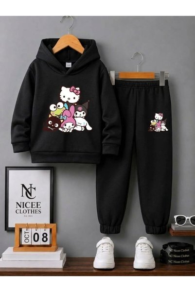 NC Nicee Clothes Παιδικό Σετ Φόρμας Unisex (Εκτύπωση Hello Kitty Χειμερινή)