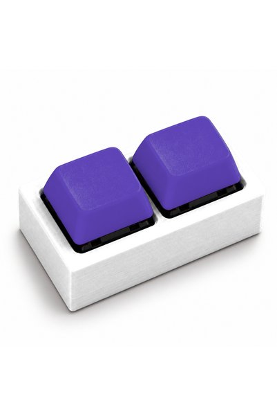 3DONE MODELS Clicker antistres cu 2 taste, printat 3D, baza alb fildes mat, t...