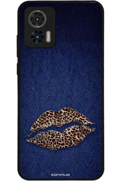 Sonique Θήκη Σειράς Diva για Motorola Edge 30 Neo 5G Ντένιμ Λεοπάρ