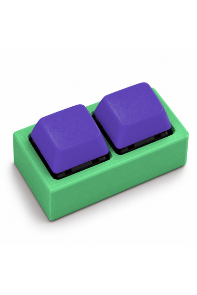 3DONE MODELS Clicker antistres cu 2 taste, printat 3D, baza verde iarba mat, ...