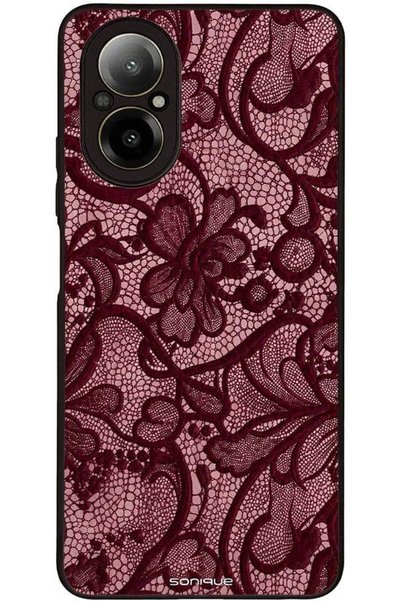 Sonique Θήκη Σειράς Diva για Realme C67 4G Βουργουνδί Δαντέλα