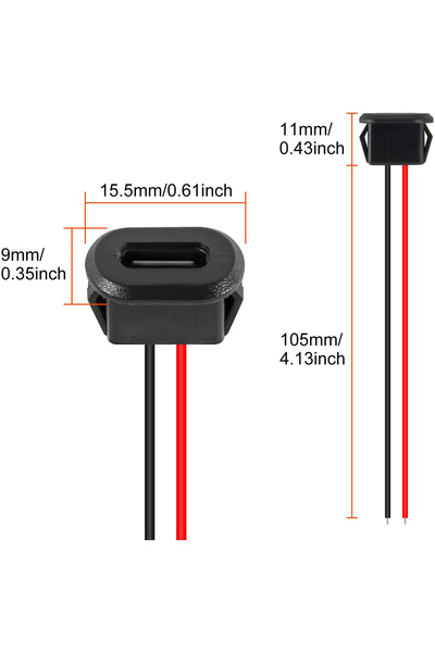Choice 10pcs black 5/10PCS Type-C Female Chassis Waterproof 2P Solder Wire Ty...
