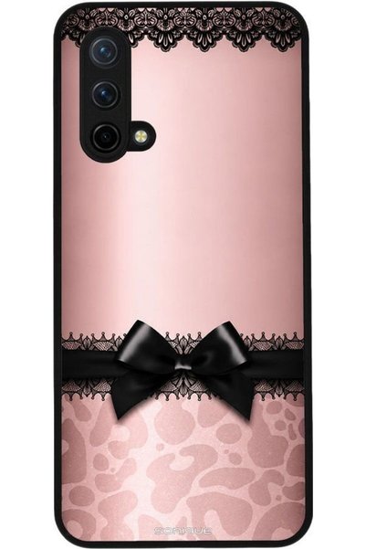Sonique Θήκη Σειράς Diva για Oneplus Nord Ce 5G Λεοπάρ Φιόγκος - Ροζ