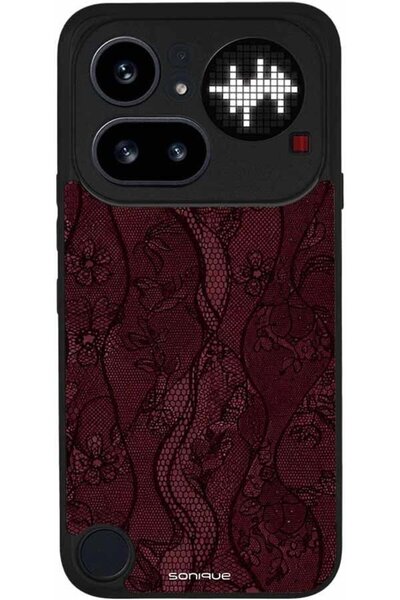 Sonique Θήκη Σειράς Diva για Nothing Phone 4a Pro Βουργουνδί Δαντέλα