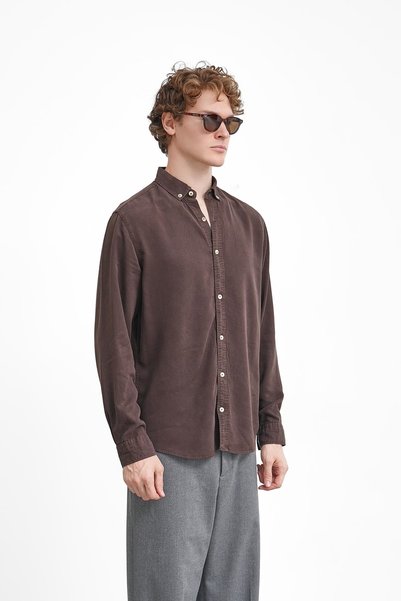 MODEFENDİ Diagonel 100% Tencel Shirt