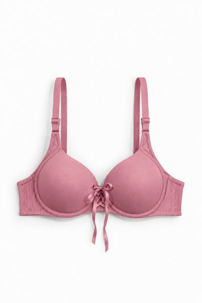 Hepsi Moda Lace-Up Supportless Bra - Pink