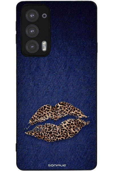 Sonique Θήκη Σειράς Diva για Motorola Edge 20 5G Ντένιμ Λεοπάρ