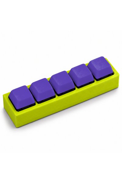 3DONE MODELS Clicker antistres cu 5 taste, printat 3D, baza verde lime, taste...