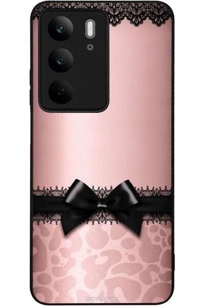 Sonique Θήκη Σειράς Diva για Realme C75 4G / Realme 14X 5G Λεοπάρ Φιόγκος - Ροζ