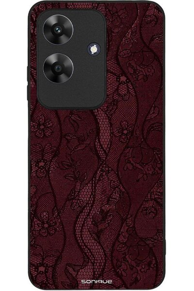 Sonique Θήκη Σειράς Diva για Realme Note 60 4G Βουργουνδί Ροζ Δαντέλα
