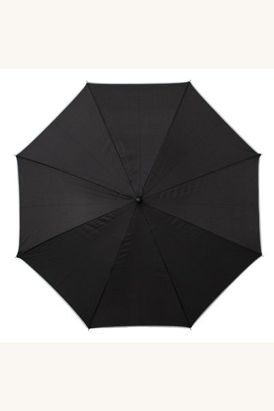 Comerivo Umbrela pliabila automata neagra, maner lemn, 100cm deschis, cu cure...