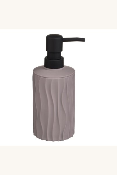Comerivo Dozator sapun lichid plastic taupe waves, pompa neagra 380ml