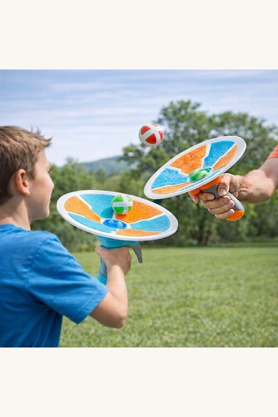 Comerivo Set Prinde Mingea cu 2 Discuri si 6 Mingi Colorate pentru Joaca in A...