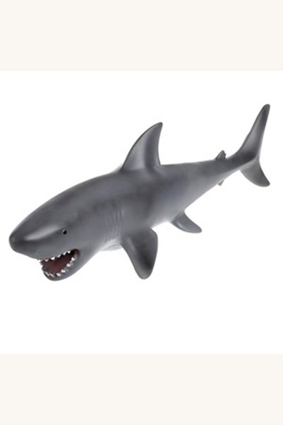 Comerivo Figurina Realista Rechin 47cm, Detalii Colorate, Gri