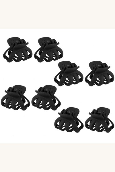 Comerivo Set 8 cleme par negru mat 2.5cm - accesorizare zilnica pentru femei
