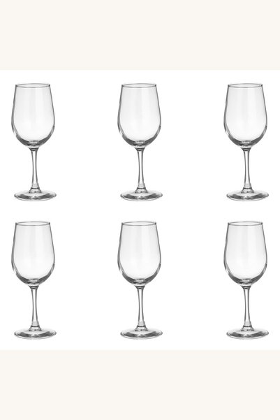 Comerivo 6 Pahare pentru Vin din Sticla Transparenta cu Picior 315ml