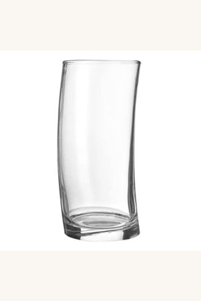 Comerivo Pahar sticla pentru cafea rece Frappe 435ml design curbat transparent