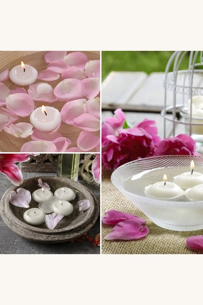 Comerivo Set 10 Lumanari Plutitoare Albe Parfumate pentru Baie si Relaxare