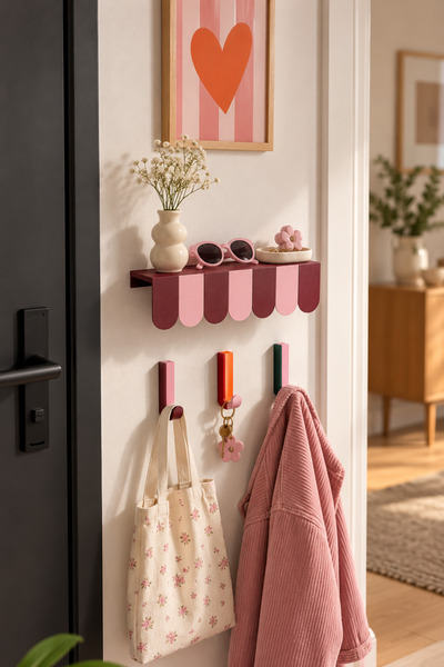 ZOVİYA Color Pop Duvar Rafı - 3D Tasarım