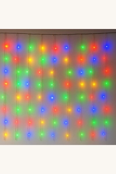 Comerivo Perdea luminoasă LED pentru brad, fereastră sau perete, multicolor, ...