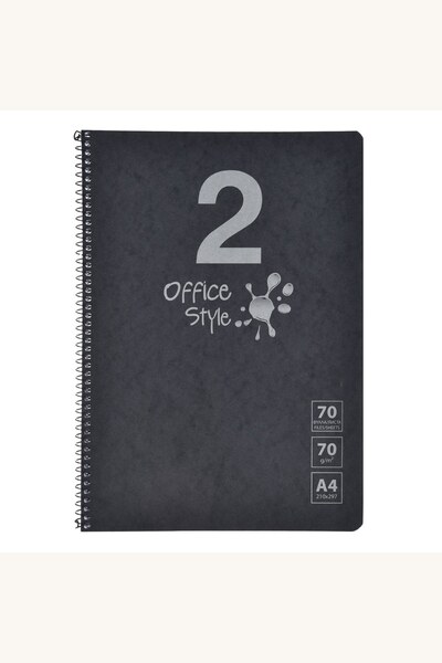 Comerivo Caiet de dictando A4 cu 2 subiecte, coperta neagra si spirala, 70 file