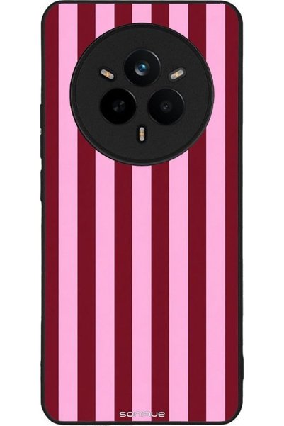 Sonique Σειρά Stripe Stories Θήκη για Realme 14 Pro 5G Ριγέ Ροζ - Κόκκινο