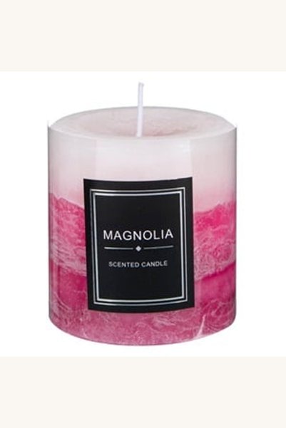 Comerivo Lumanare Coloana Parfumata Magnolie, Roz Fucsia 7x7,5cm