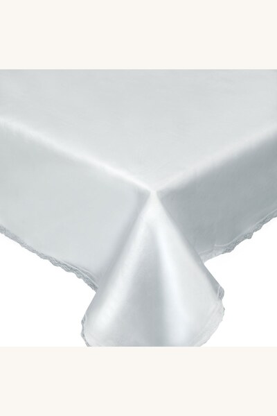 Comerivo Protectie masa bucatarie, fata de plastic transparent cu dantela, 18...