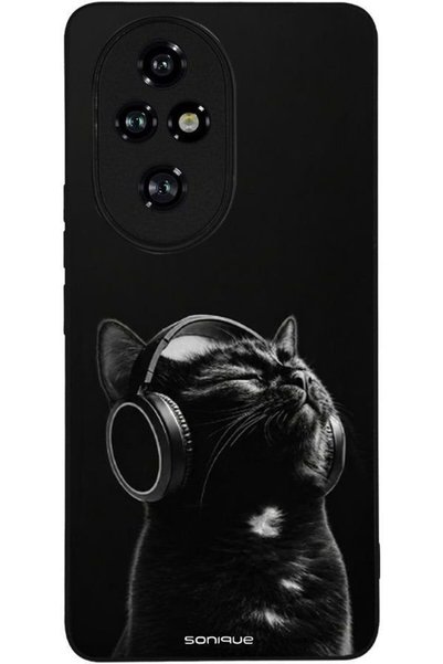 Sonique Ανδρική Έκδοση Θήκης για Honor 200 Pro 5G Audio Kitten - Μαύρο