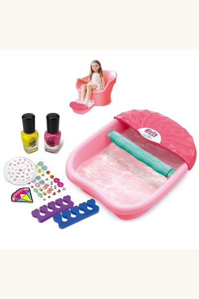 Comerivo Kit frumusete picioare copii cu cada spa si masaj - accesorii complete