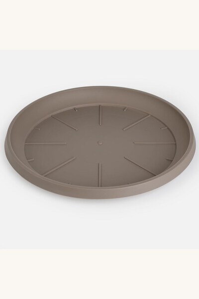 Comerivo Platou plastic pentru ghiveci flori, culoare mocca 35,1cm diametru