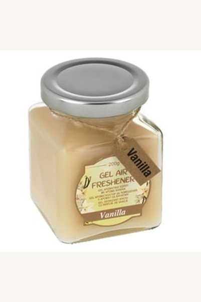Comerivo Gel odorizant vanilie in vaza sticla ecru, 200g pentru casa si birou