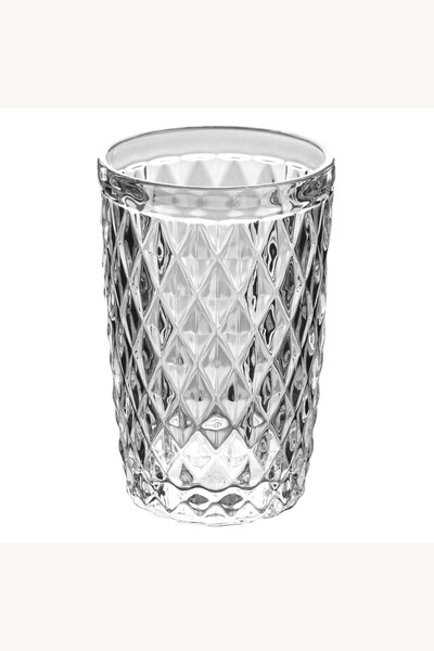 Comerivo Pahar sticla transparenta Diamond 350ml, perfect pentru apa si bautu...