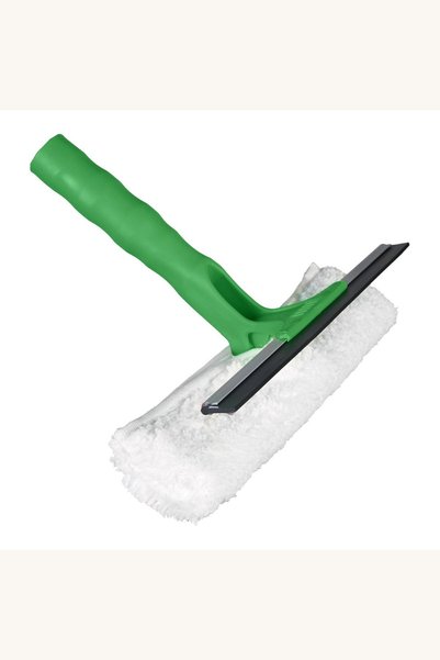 Comerivo Stergator geam 2 in 1 cu microfibre si guma - 29cm, laveta detasabila
