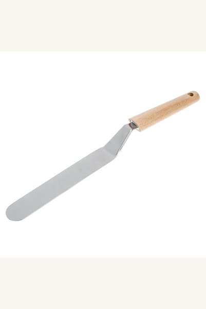 Comerivo Spatula din metal cu maner de lemn, 34cm - perfecta pentru bucatarie