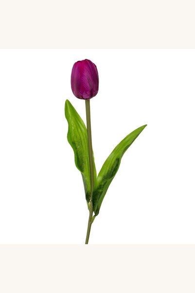 Comerivo Floare artificială lalea mov cu tulpină lungă, 55 cm