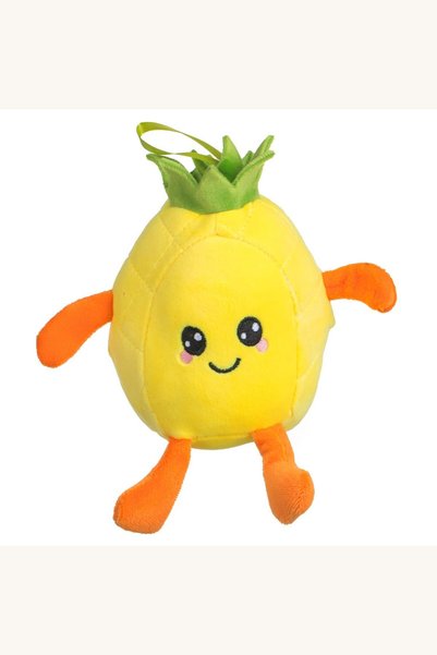 Comerivo Ananas din plus galben cu brate portocalii, 16cm - jucarie moale pen...