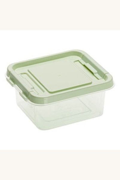 Comerivo Recipient alimente transparent cu capac verde 500ml